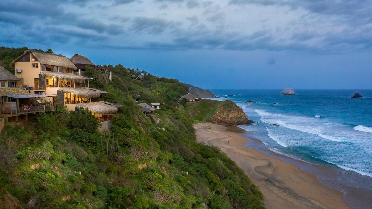 Ferienwohnung Lazuli Cielo - Beachfront Loft San Agustinillo Exterior foto